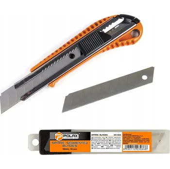 Pracovní nůž Nůž na tapety kovový s automatickou aretací + Čepele 18mm (10 Ks) Polax