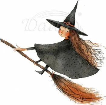 Textilní nažehlovací páska Dante Nažehlovačka Čarodějka - 20 x 20 cm