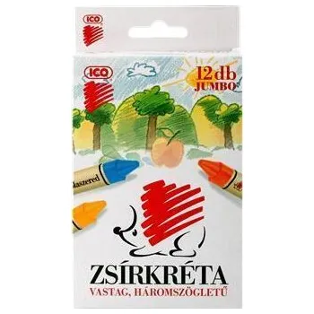 Pastelka Voskovky "Ježek", 12 barev, trojhranné, jumbo, ICO 7220100000