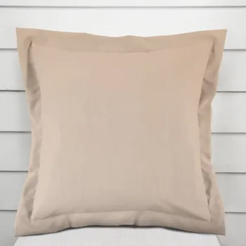 Povlak na polštářek Bavlněný saténový povlak na polštář s lemem ST-017 Béžový 50 x 50 cm
