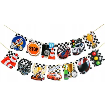 Girlanda Motocykl Vlajka Závodní Banner Narozeninový