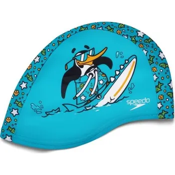 Plavecká čepice Univerzální plavecká čepice Speedo PRINTED POLYESTER CAP IU UNI Tyrkysová, Žlutá, Bílá