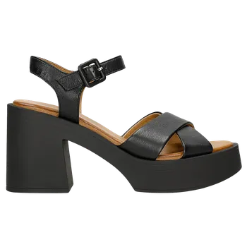 Dámské sandále Černé Dámské Sandály Na Masivním Sloupku Wojas 7624351 40