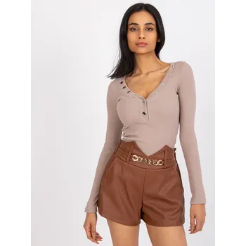 Dámské kraťasy DHJ SN 5060 šortky.66P hnědá XL