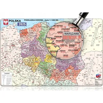 Obraz PODLOŽKA S POLSKOU KÓDOVOU MAPOU ZESÍLENÁ 4V2025