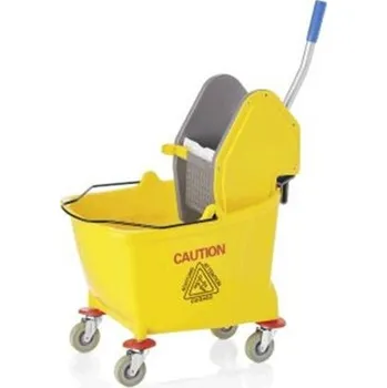 Úklidový vozík Pojízdný kbelík 30 l hranatý 54 x 38 x 65 cm plastový 100030047