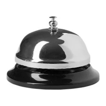 Zvonek recepční 8,5 cm stříbrný nerez 100002518