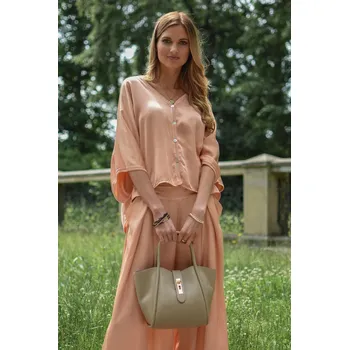 SATÉNOVÁ HALENKA S KNOFLÍKY PECA del SOL Meruňková