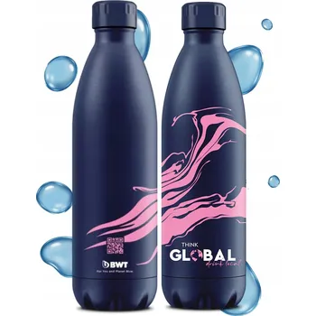 Termoska Termoska na vodu BWT "Think Global Drink Local" 500 ml - Granátová