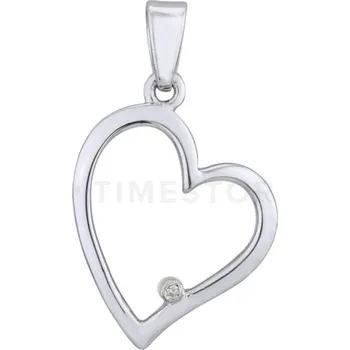 Přívěsek Stříbrný přívěsek s diamantem, srdce TS-PE-0017 - 30 dnů na vrácení zboží, Garance originality