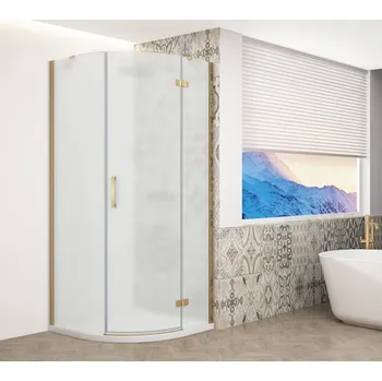 GELCO - TRINITY GOLD čtvrtkruhový kout 900x900 pravý, matné sklo, GT6590MR-G GT6590MR-G