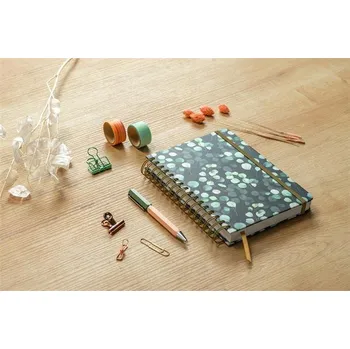 Zápisník Spirálový sešit "Jolie", Eucalyptus Night, 168 x 215 mm, tečkovaný, 120 listů, tvrdé desky, SIGEL JN