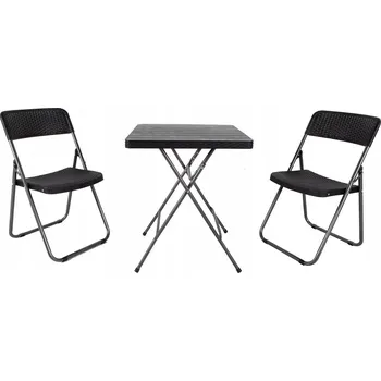 Zahradní sestava Sada zahradního nábytku kovová Linder Exclusiv černá 3 ks