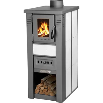 Krbová kamna Strend Pro Sporák Pro LAVA Ceramic, bílý, 6,5 kW, 120 mm