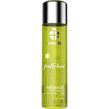 Erotický masážní přípravek Erotický masážní olej na kondom s hřejivým účinkem Swede Fruity Love Vanilka Hruška (120 ml)