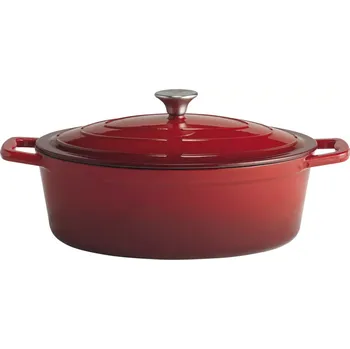 Hrnec APS 5 Stars Pekáč s poklicí, oválný, objem: 5,00 litru, výška: 110 mm, červený