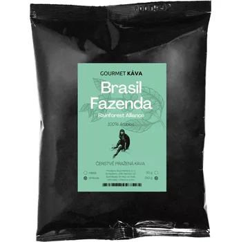Brazílie Fazenda Rainforest, zrnková káva arabica - objednávky do 15:00 doručíme zítra