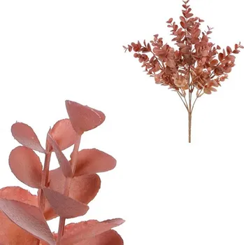 umělá květina Nábytek PEGAS s.r.o. Eukalyptus - umělý trs, barva cihlově hnědá