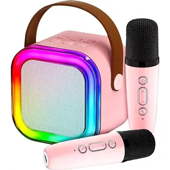 Karaoke Bluetooth karaoke sada se 2 mikrofony, SingSet Pink