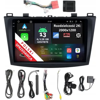 Autorádio 2K QLED AUTORÁDIO 2DIN NAVIGACE ANDROID MAZDA 3 II 6/128 GB DSP CARPLAY LTE