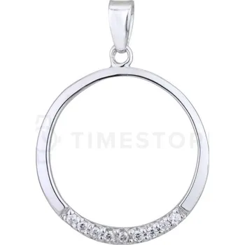 Přívěsek Kulatý stříbrný přívěsek s diamantem TS-PE-0016 - 30 dnů na vrácení zboží, Garance originality