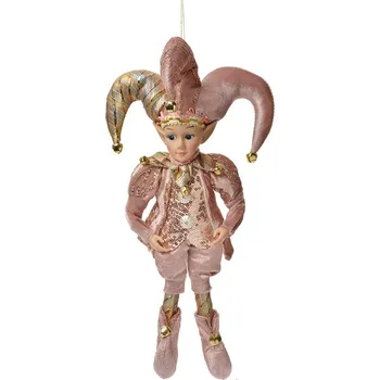 Vánoce Clayre & Eef - Dekorativní figurka vánočního skřítka 66219