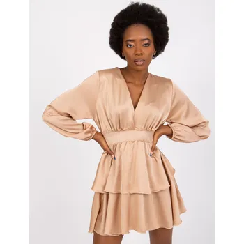 Dámské šaty Šaty DHJ SK 15178.45P béžová jedna velikost