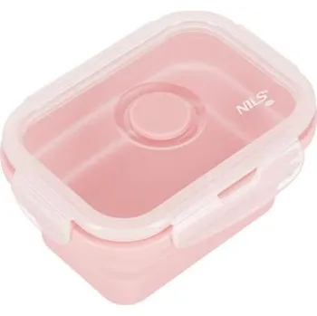 Kempingové nádobí NILS CAMP Skládací svačinový box NILS Camp NC4105 355ml růžový