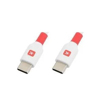 Datový kabel USB kabel, bílá, USB-C / USB-C, 2 m, rychlé nabíjení, SKROSS SKCA0020C-C200CN