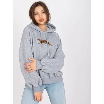 Dámská halenka Mikina EM BL 651.99 šedá jedna velikost