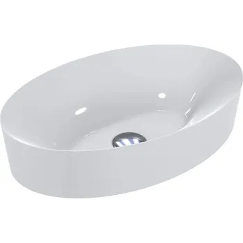 Umyvadlo zápustné do desky oválné Miraggio SANTIAGO 50 cm bílé
