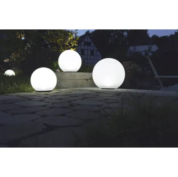 Stojací lampa Heitronic 35421 Boule solární dekorativní osvětlení koule LED pevně vestavěné LED 0.2 W bílá