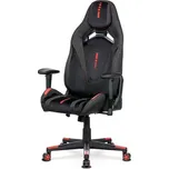 Nábytek PEGAS s.r.o. Herní křeslo, houpací mechanismus, černá látka, KA-F07 RED