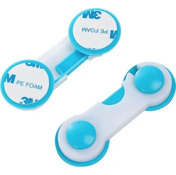 Dětská zábrana Bezpečnostní zámek na zásuvky a skříňky - modrý