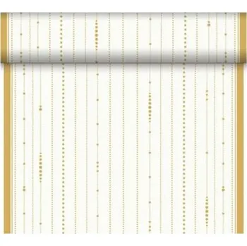 Jednorázový ubrus Šerpa TÉTE 0,4 x 24 m Dunicel FESTIVE CHEERS WHITE 100024794