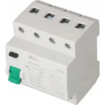 Proudový chránič Proudový chránič 3P+N 40A 30mA typ A 10kA Max Hauri