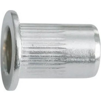 Matice Matice nýtovací M8 PH RT FE (3.0-5.5) ZN slepá matice nýtovací, plochá hlava, rýhované tělo, ocel, zinek