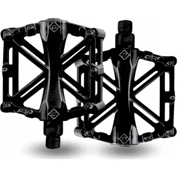 Pedál na kolo Platformové pedály Gearox HLINÍKOVÉ PROTISKLUZOVÉ pedály na kolo, černé