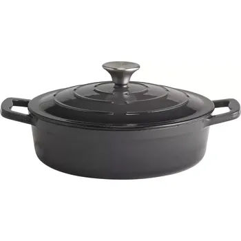 Hrnec APS 5 Stars Pekáč s poklicí, oválný, výška: 70 mm, průměr: 250 mm, antracitový