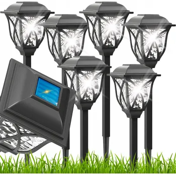 Venkovní osvětlení SOLÁRNÍ LAMPY DO ZAHRADY, 6 KUSŮ SOLÁRNÍCH ZAHRADNÍCH LAMP, DEKORATIVNÍ LAMPA