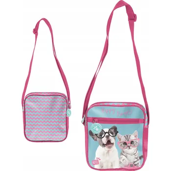 Kabelka Dětská kabelka Paso modrá, odstíny šedé a stříbrné, růžová