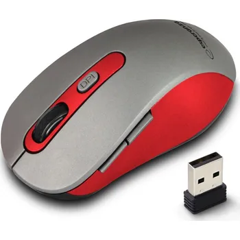 Myš ESPERANZA BEZDRÁTOVÁ MYŠ 2.4GHZ ADARA ČERVENÁ EM131R