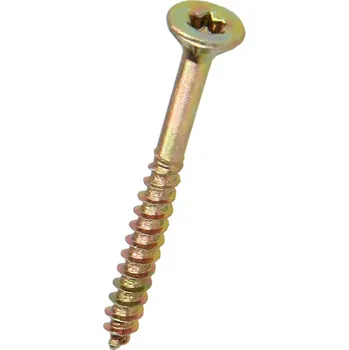 Vrut V5242 8x300 ŽZN (TORX40) Vrut do dřeva se zápustnou hlavou a TORX drážkou, žlutý zinek