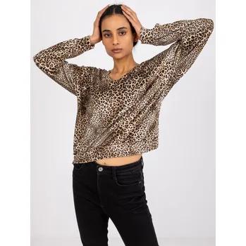 Dámské šaty Bluzka-DHJ-BZ-6550-2.34P-černá a béžová