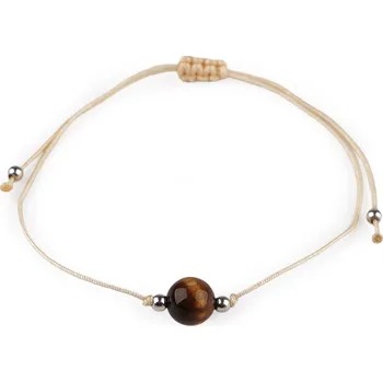 Náramek Náramek shamballa minerální korálek, malé, 3 tygří oko