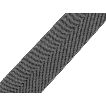 Galanterie Pruženka s keprovým vzorem na opasky a šle šíře 40 mm, barva 3 šedá