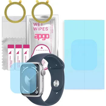 2x Hydrogelová ochranná Fólie apgo HD HQ FLEX pro Apple Watch Series 9 (45mm)