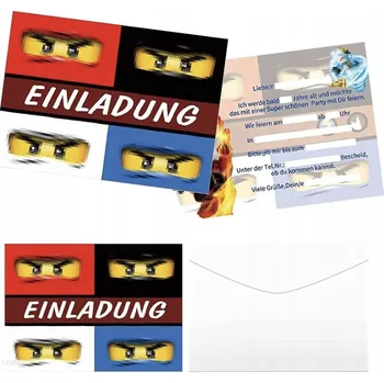 Obraz VÝJIMEČNÁ POZVÁNKA NINJAGO NA DĚTSKOU OSLAVU NAROZENIN V NĚMČINĚ