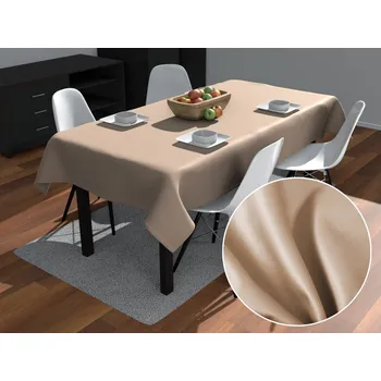 ubrus Obdélníkový bavlněný saténový ubrus ST-017 Béžový 80x120 cm