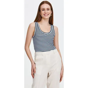 Dámské oblečení Top Secret dámské pruhované tílko tmavě modré Velikost: 42